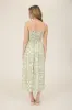 FRUIT PRINT BUTTON DOWN SLEEVELESS MIDI DRESS sold by Blu Pepper