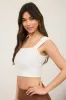 TEXTURED KNIT SLEEVELESS CROP TOP sold by Blu Pepper