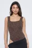 LEOPARD SQUARE NECK SLEEVELESS KNIT BODYSUIT sold by Blu Pepper