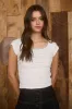 RUFFLE LACE TRIM SHORT SLEEVE KNIT TOP sold by Blu Pepper