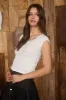 RUFFLE LACE TRIM SHORT SLEEVE KNIT TOP sold by Blu Pepper