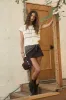 STRIPE BUTTON DOWN SHORT SLEEVE KNIT CARDIGAN sold by Blu Pepper