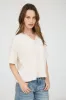 CONTRAST STITCH DROP SHOULDER CUFF SLEEVE KNIT TOP (PRE-ORDER) sold by Blu Pepper