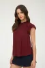 LINE LACE TRIM RUFFLE DETAIL SHORT SLEEVE BLOUSE sold by Blu Pepper