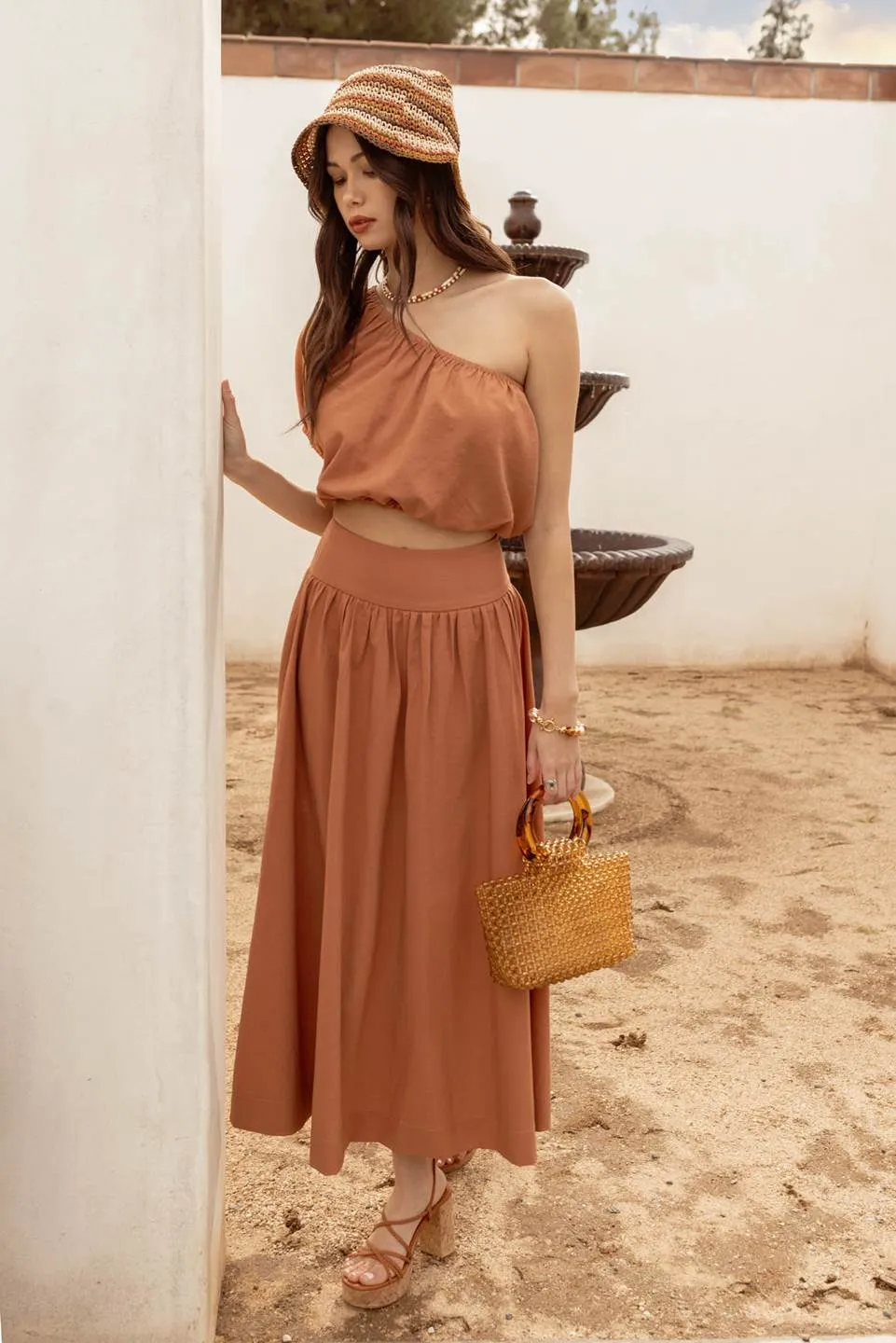 ONE SHOULDER BALLOON CROP TOP sold by Blu Pepper product image thumbnail 3