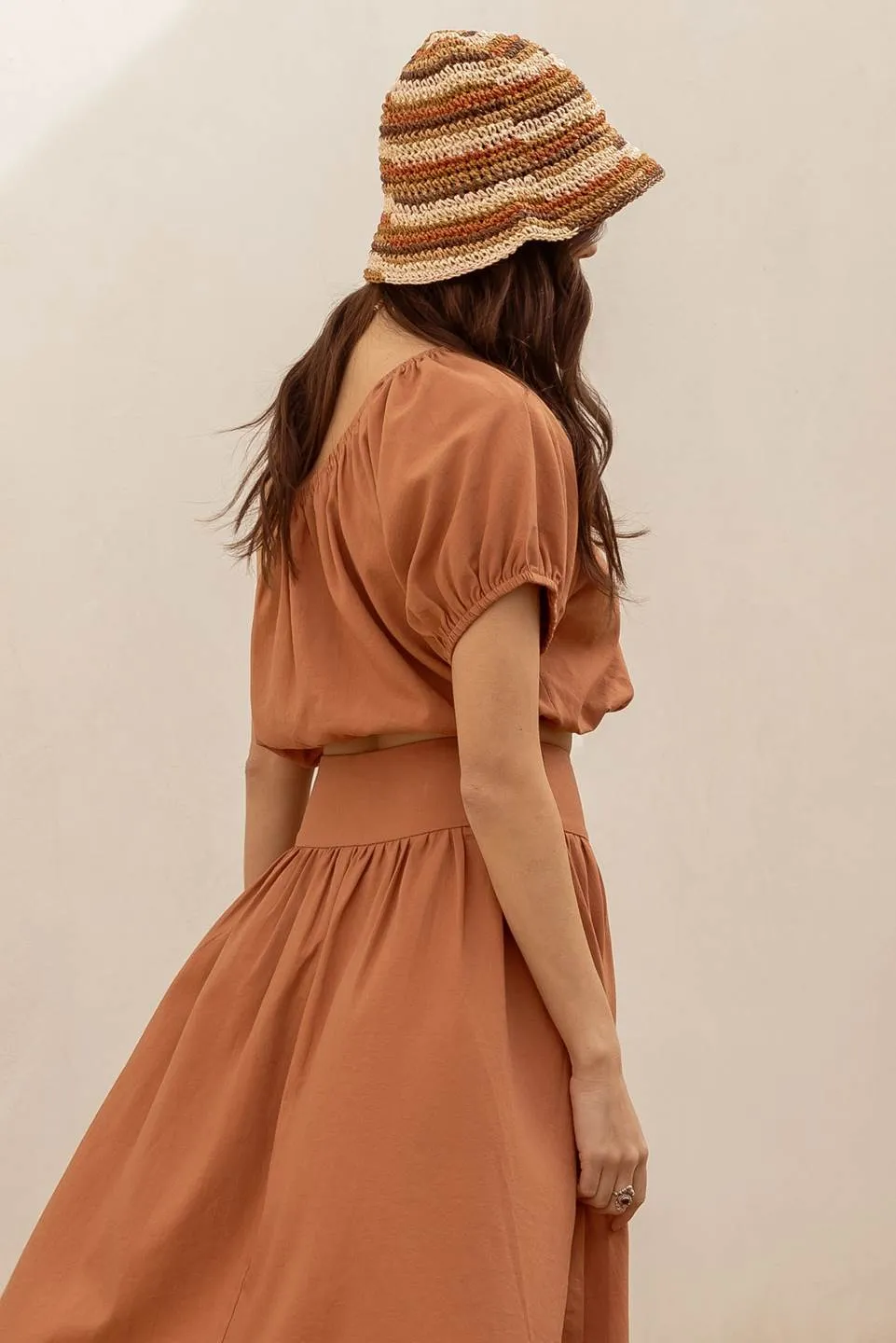 ONE SHOULDER BALLOON CROP TOP sold by Blu Pepper product image thumbnail 2