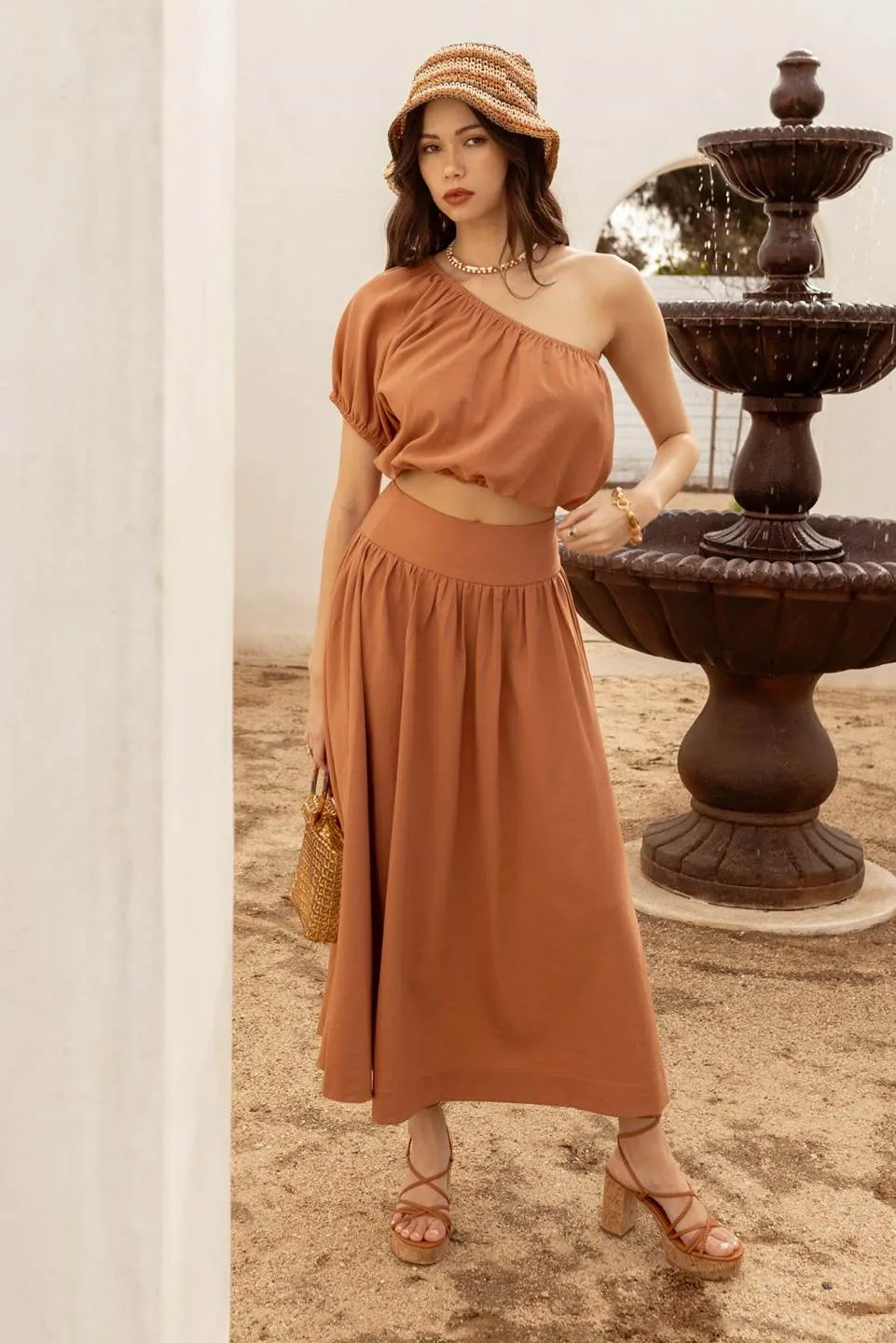 ONE SHOULDER BALLOON CROP TOP sold by Blu Pepper product image thumbnail 5