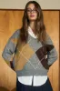 ARGYLE V NECK LONG SLEEVE PULLOVER SWEATER sold by Blu Pepper