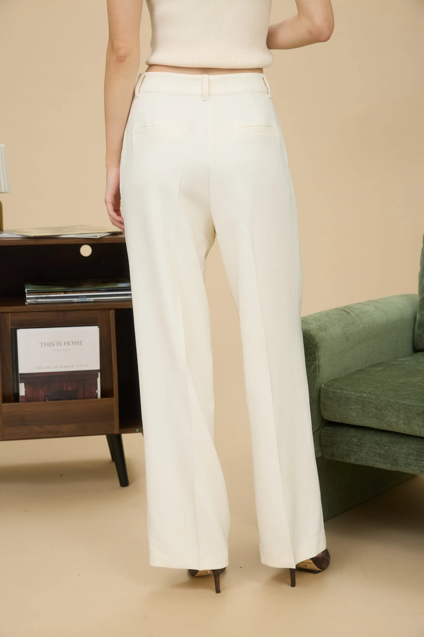 HIGH WAIST PLEATED WIDE LEG DRESS PANTS sold by Blu Pepper product image thumbnail 2