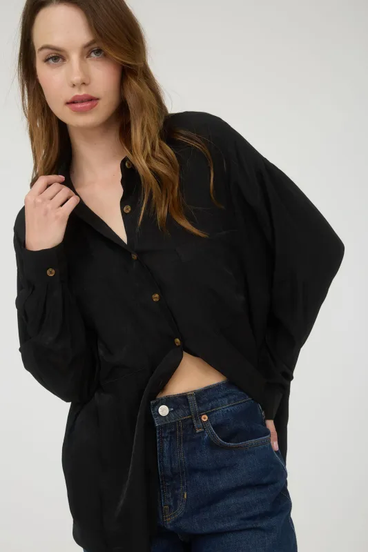 PLUS OVERSIZED BUTTON DOWN LONG SLEEVE SHIRT (PRE-ORDER) sold by Blu Pepper