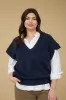 PLUS V NECK SHORT SLEEVE KNIT PULLOVER SWEATER sold by Blu Pepper
