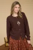 EXPOSED SEAM BUTTON DOWN KNIT CARDIGAN sold by Blu Pepper