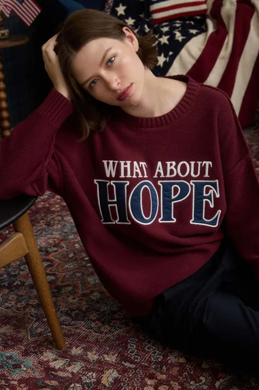 WHAT ABOUT HOPE KNIT PULLOVER SWEATER sold by Blu Pepper
