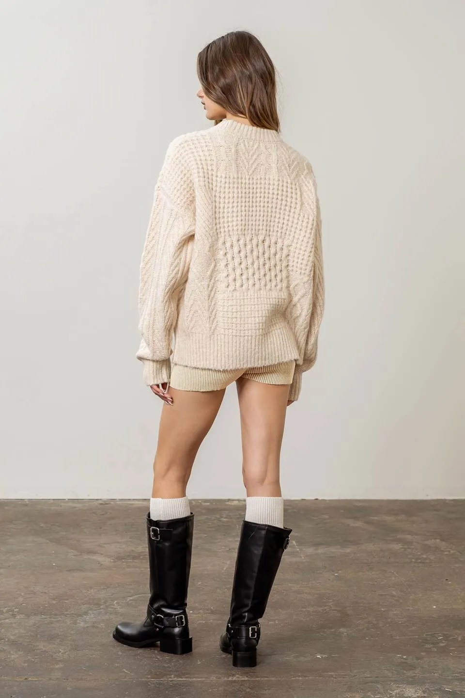 PATCHWORK KNITTED TOP sold by Blu Pepper product image thumbnail 2