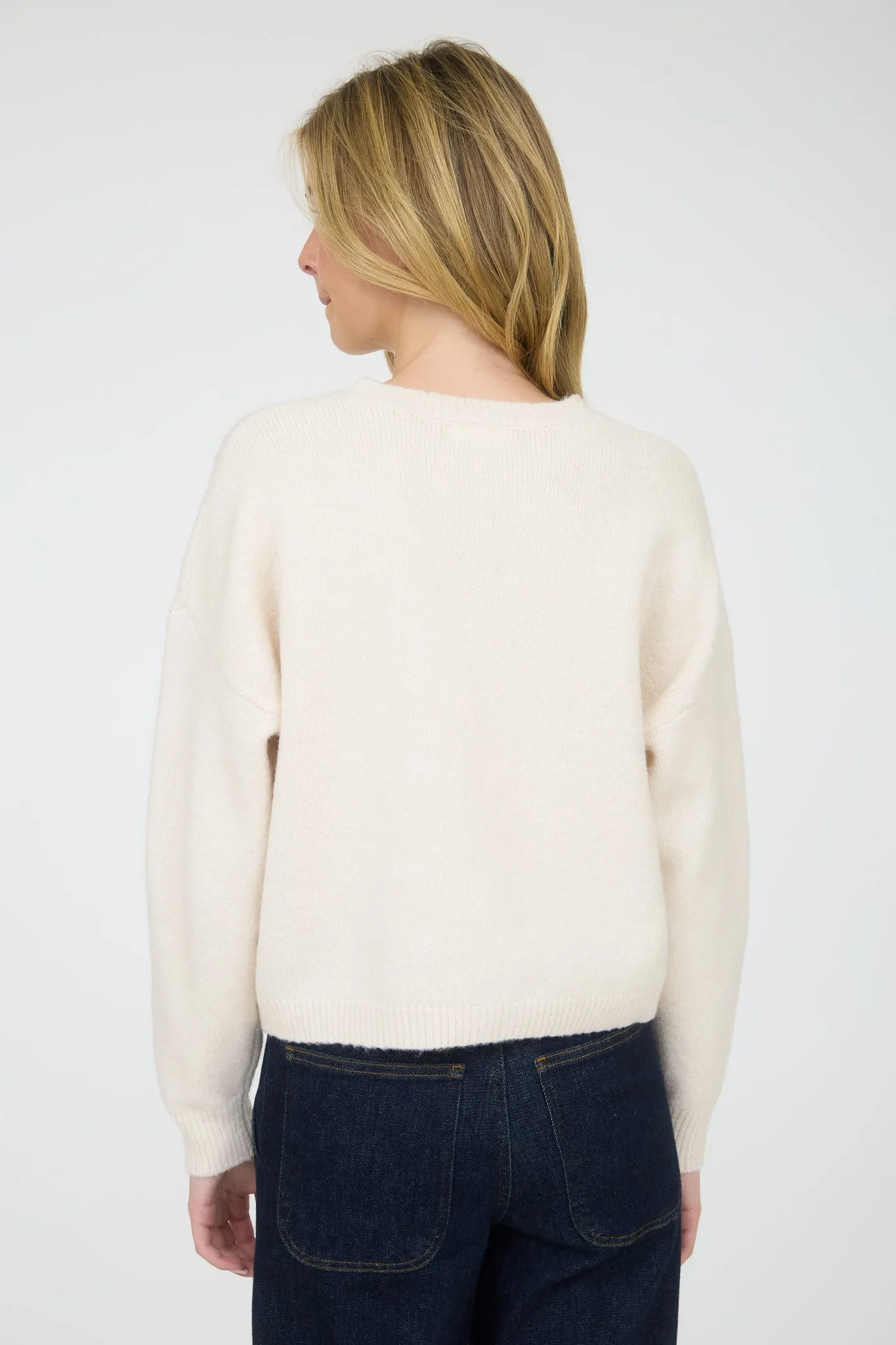 HORSE JACQUARD LONG SLEEVE BUTTON DOWN CARDIGAN sold by Blu Pepper product image thumbnail 2