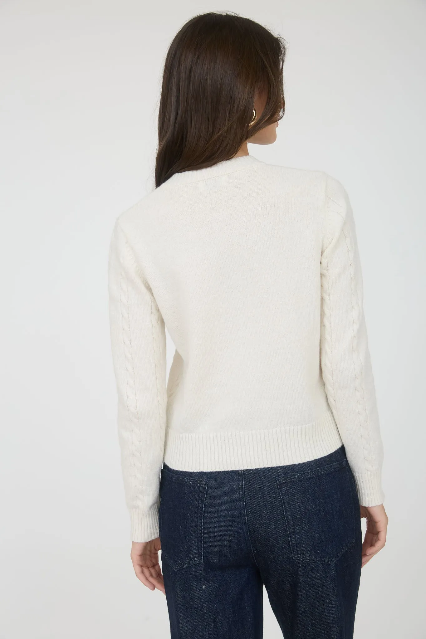 HORSE EMBROIDERY CABLE KNIT CARDIGAN sold by Blu Pepper product image thumbnail 2