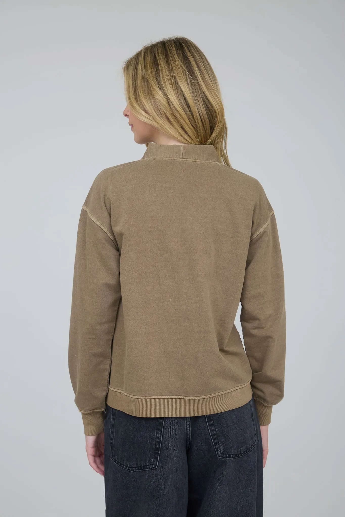 WASHED DETAIL BUTTON DOWN LONG SLEEVE CARDIGAN sold by Blu Pepper product image thumbnail 2