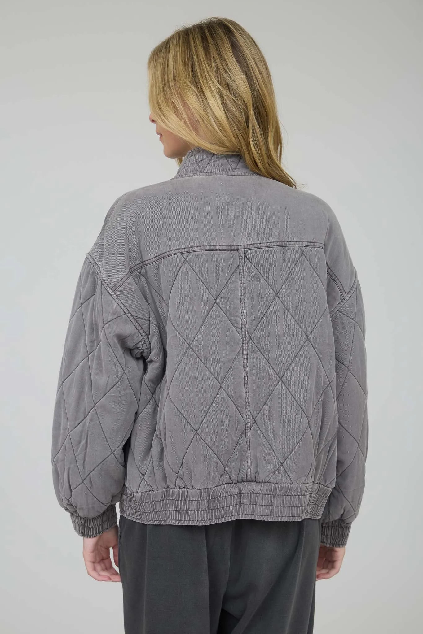 WASHED QUILTED BUTTON DOWN JACKET sold by Blu Pepper product image thumbnail 2