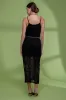 SPLIT HEM SHEER CROCHET MIDI DRESS sold by Blu Pepper