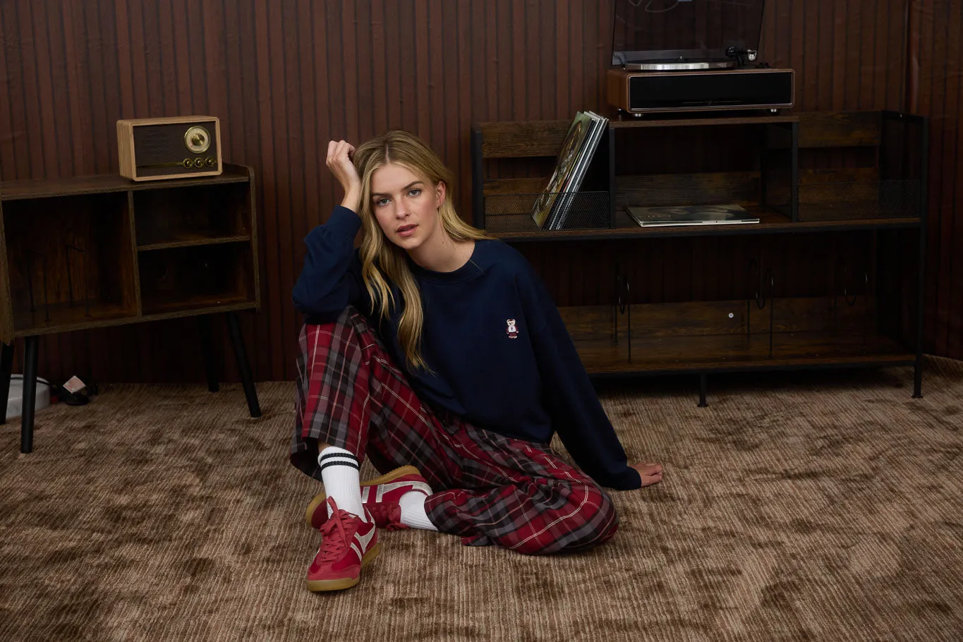 LONG SLEEVE TEDDY EMBROIDERY KNIT TOP sold by Blu Pepper product image thumbnail 4