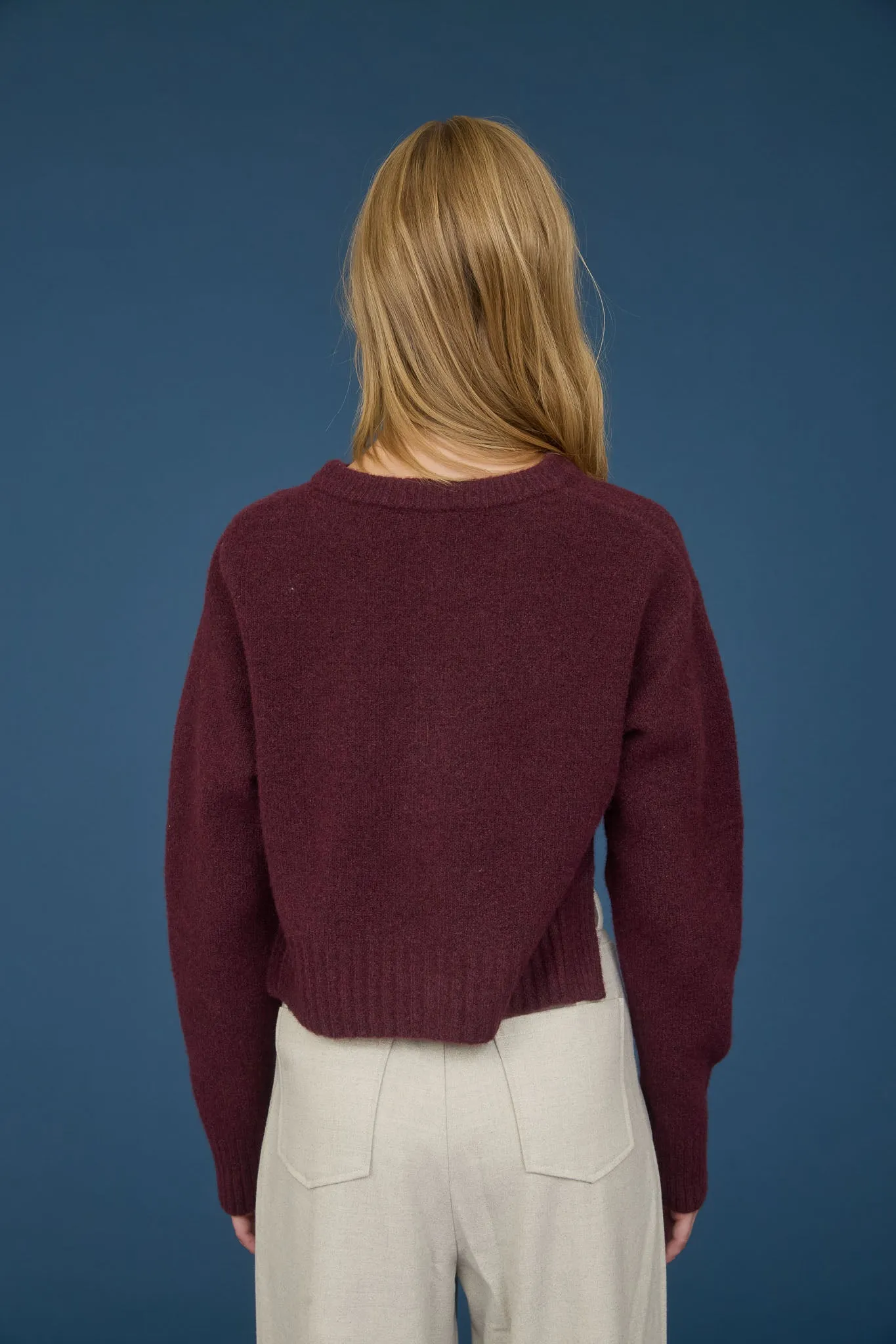 FUZZY KNIT BUTTON DOWN SIDE SPLIT KNIT CARDIGAN sold by Blu Pepper product image thumbnail 2