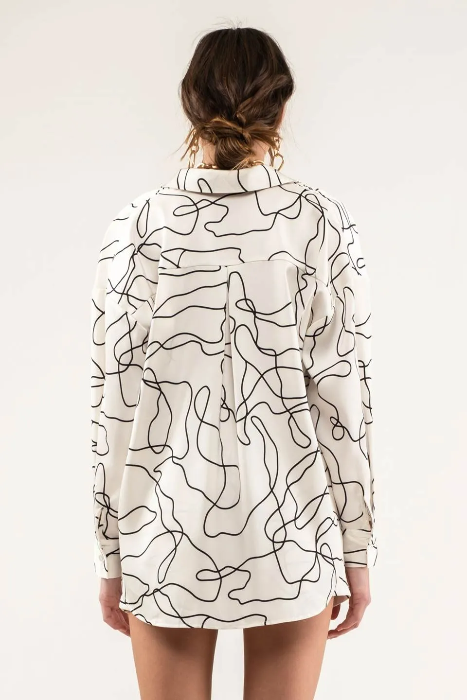 ABSTRACT PRINT BUTTON UP sold by Blu Pepper product image thumbnail 2