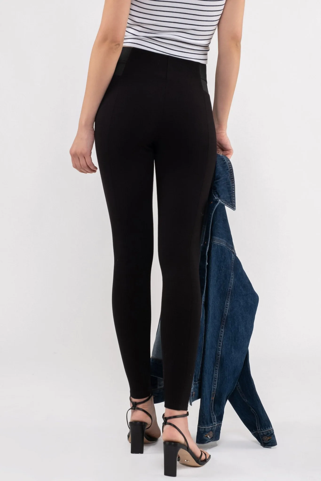 ELASTIC WAIST SKINNY PANTS sold by Blu Pepper product image thumbnail 4