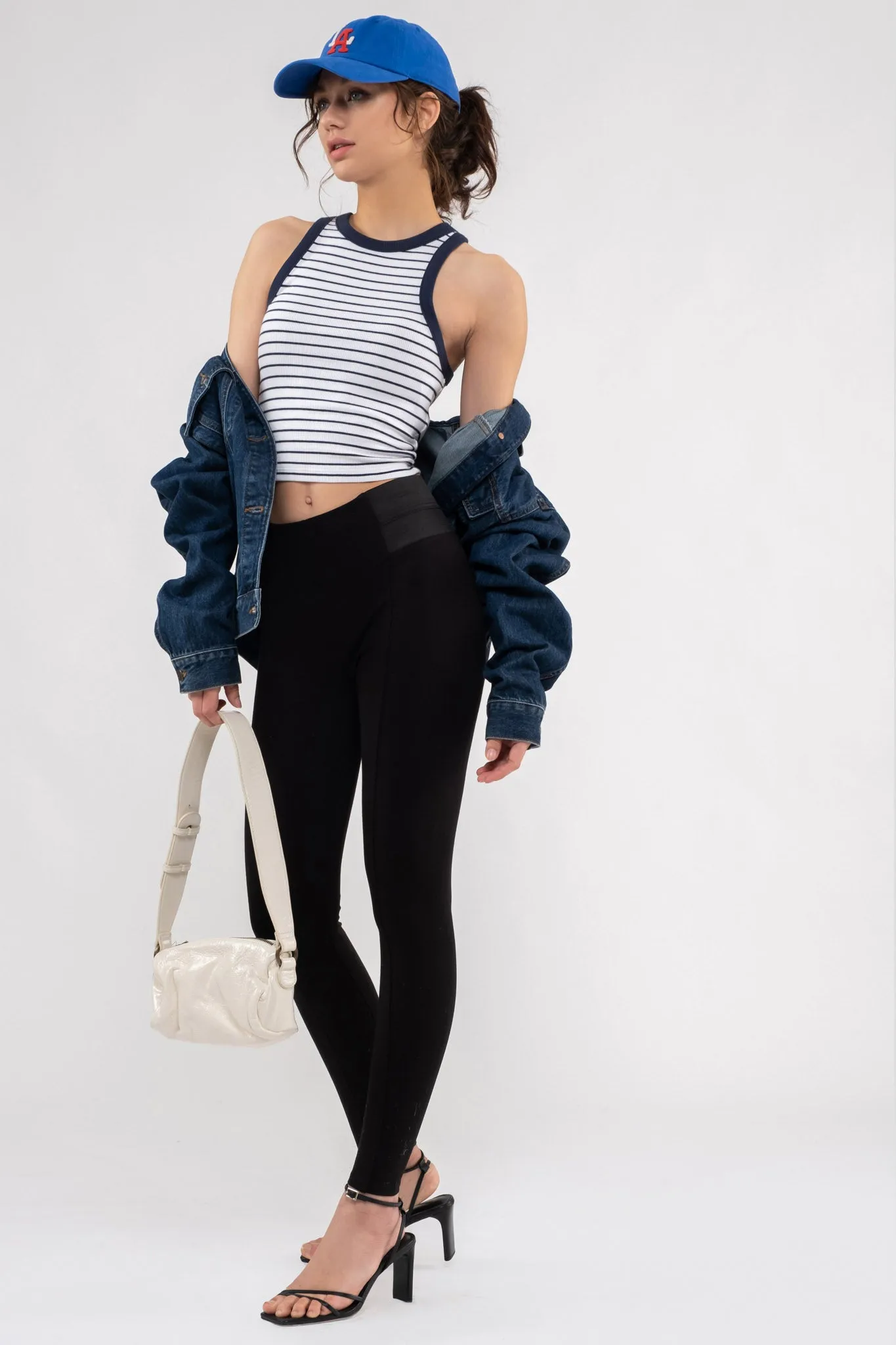 ELASTIC WAIST SKINNY PANTS sold by Blu Pepper product image thumbnail 5