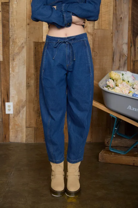 HIGH WAIST FRONT TIE WIDE LEG CROPPED PANTS (PRE-ORDER) sold by Blu Pepper