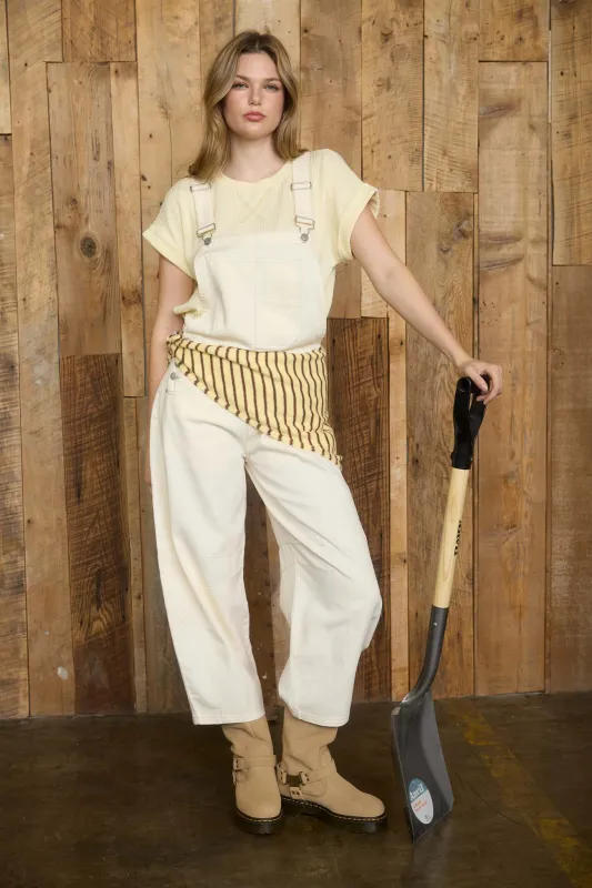 WIDE LEG CROPPED OVERALLS (PRE-ORDER) sold by Blu Pepper