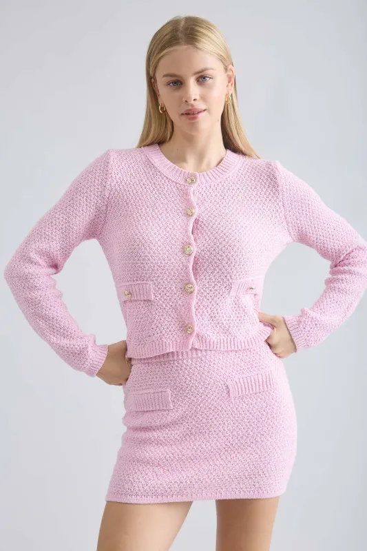 MARLED MOCK POCKET DETAIL KNIT MINI SKIRT sold by Blu Pepper