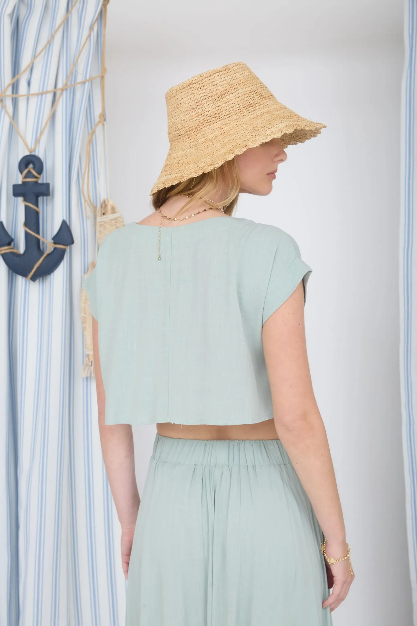 SHORT BATWING SOLID TOP sold by Blu Pepper product image thumbnail 2