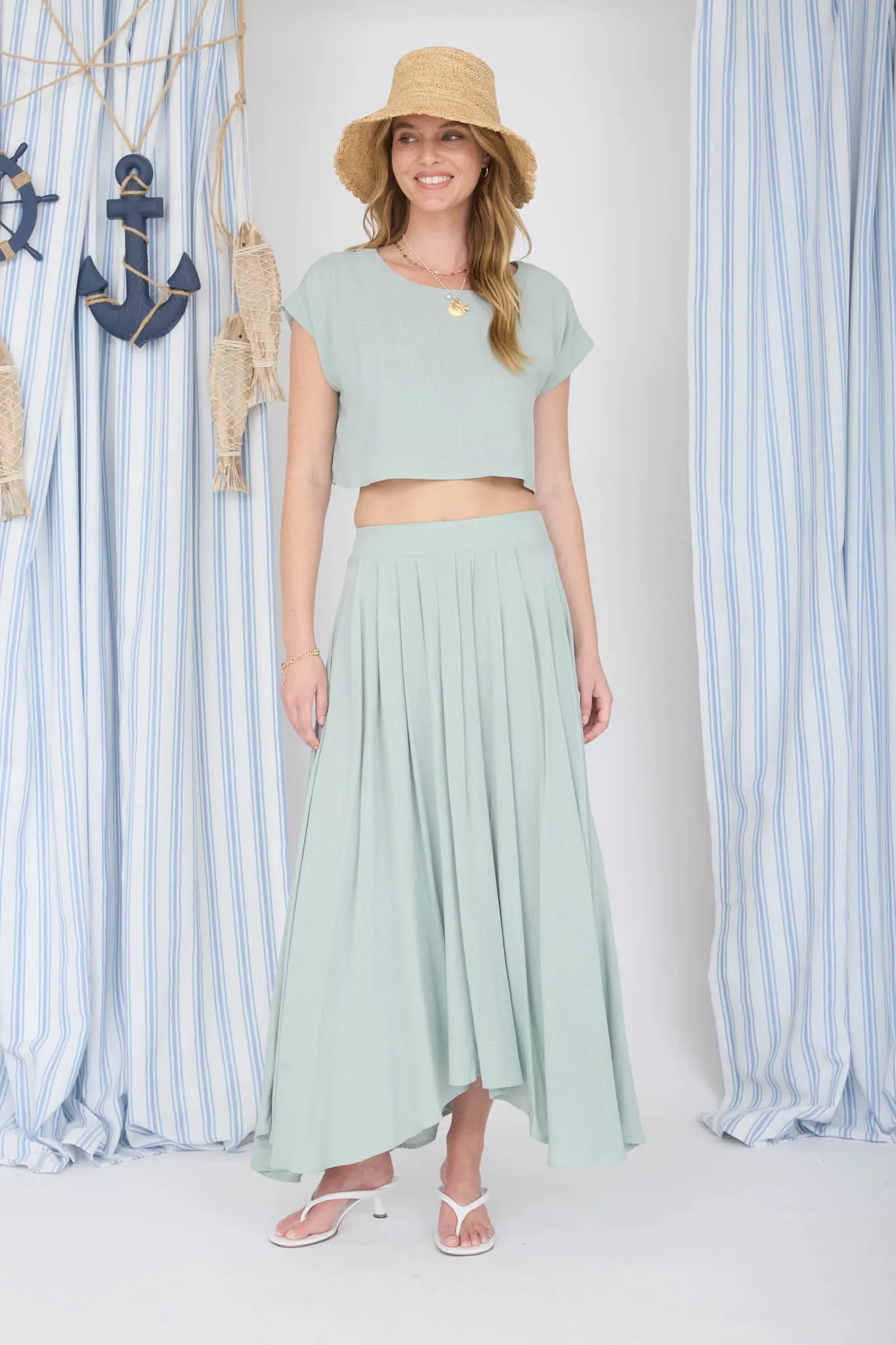 SHORT BATWING SOLID TOP sold by Blu Pepper product image thumbnail 5