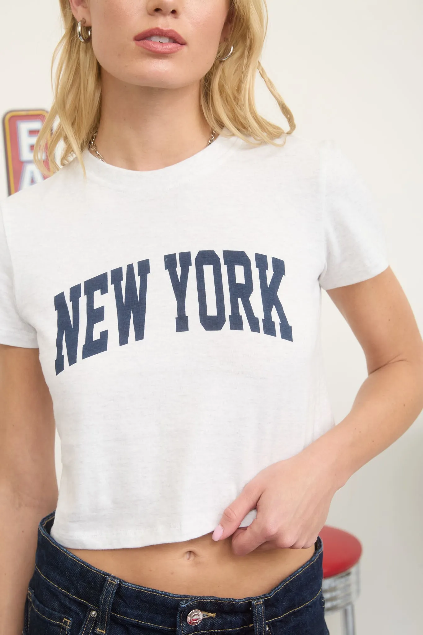 NEW YORK SHORT SLEEVE KNIT T-SHIRT sold by Blu Pepper product image thumbnail 4