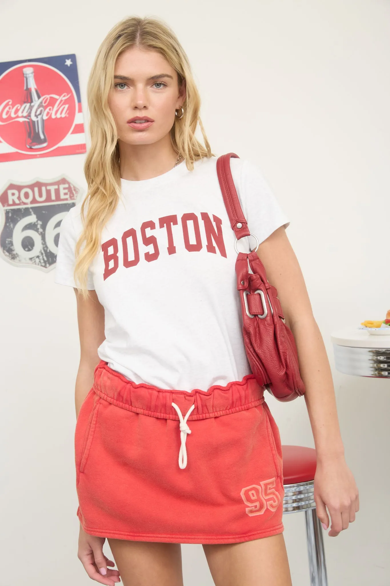 BOSTON SHORT SLEEVE KNIT T-SHIRT sold by Blu Pepper