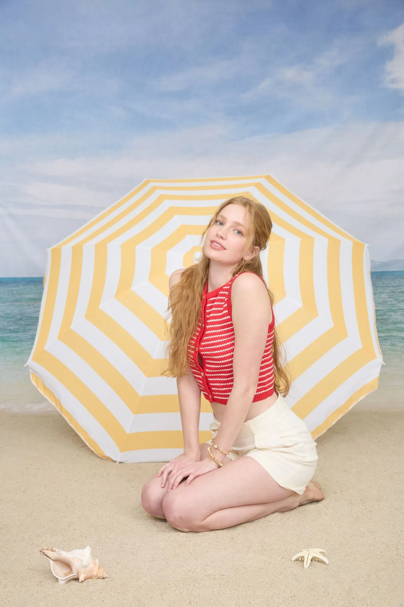 STRIPE KNIT PATTERN BUTTON DOWN CARDIGAN VEST sold by Blu Pepper product image thumbnail 5