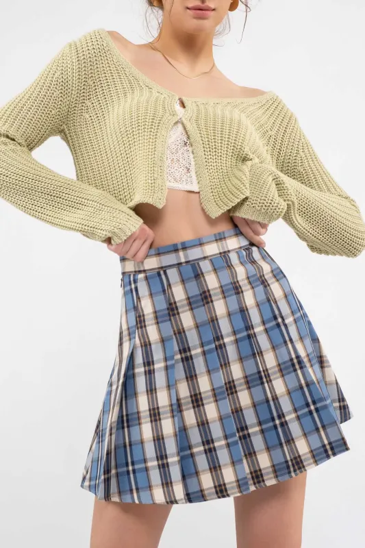 PLAID MINI SKIRT made by Blu Pepper