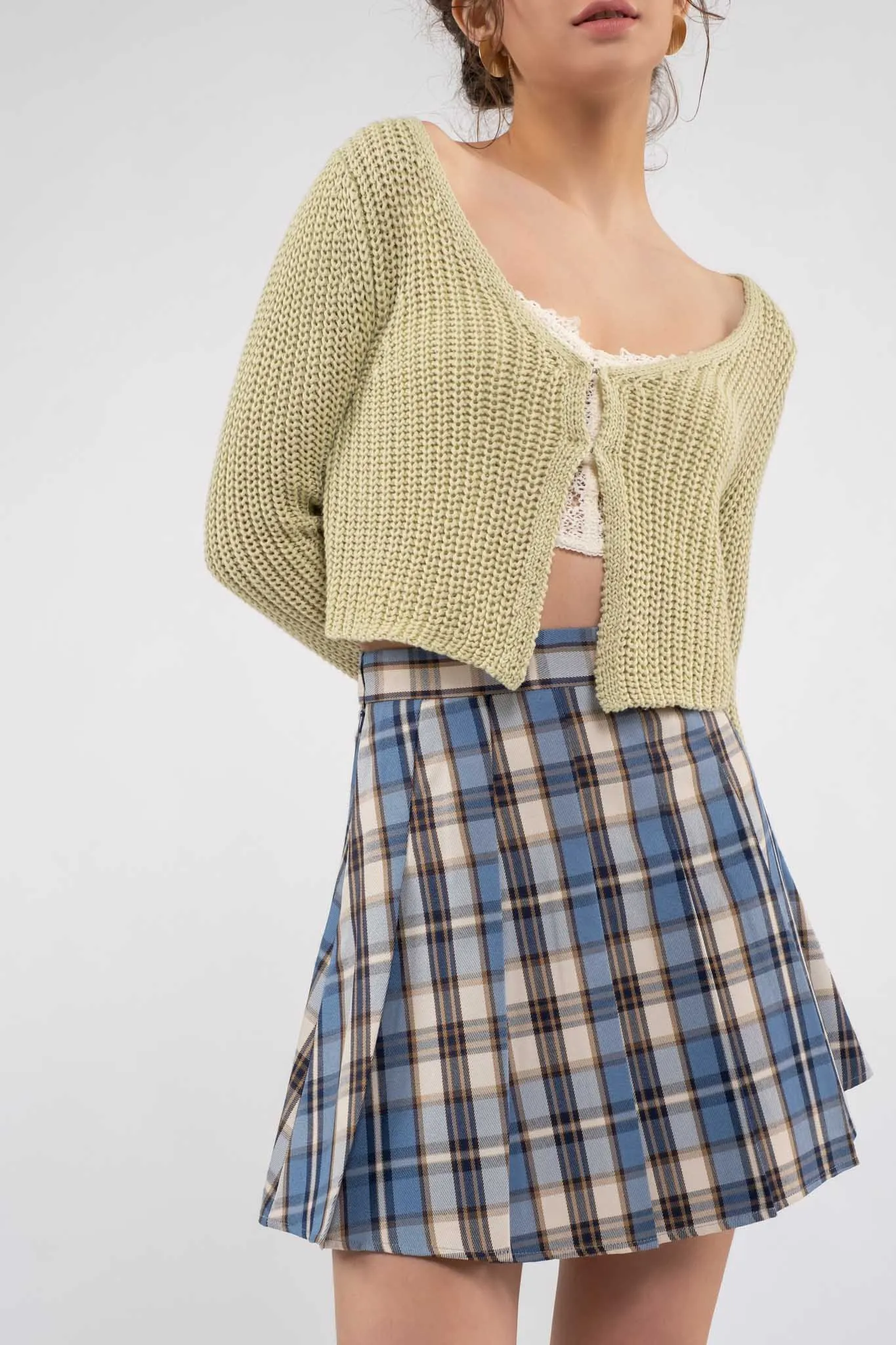 PLAID MINI SKIRT sold by Blu Pepper product image thumbnail 5