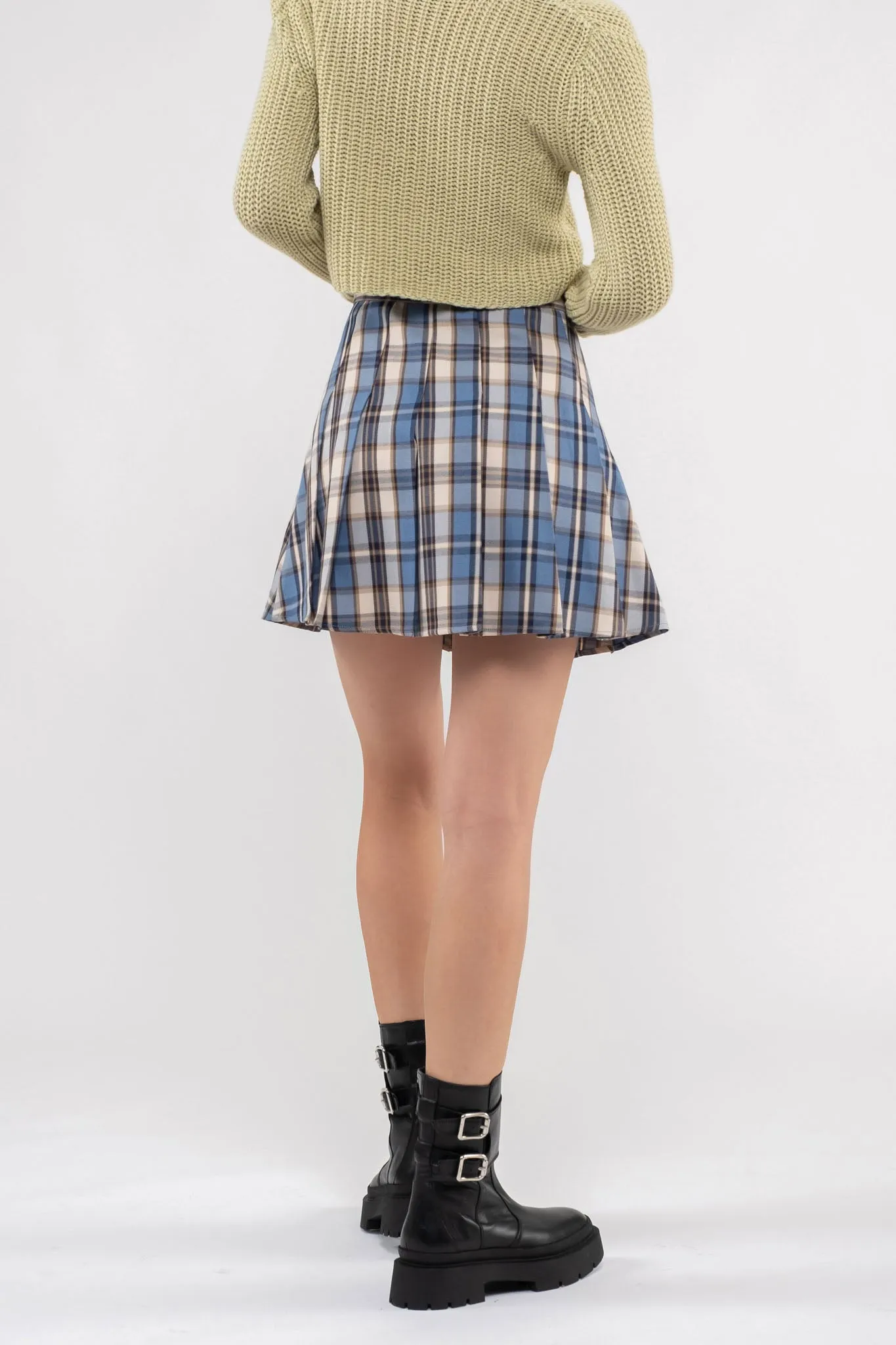 PLAID MINI SKIRT sold by Blu Pepper product image thumbnail 2