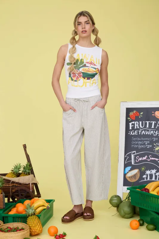 HAWAII GRAPHIC KNIT TANK TOP made by J.O.A.