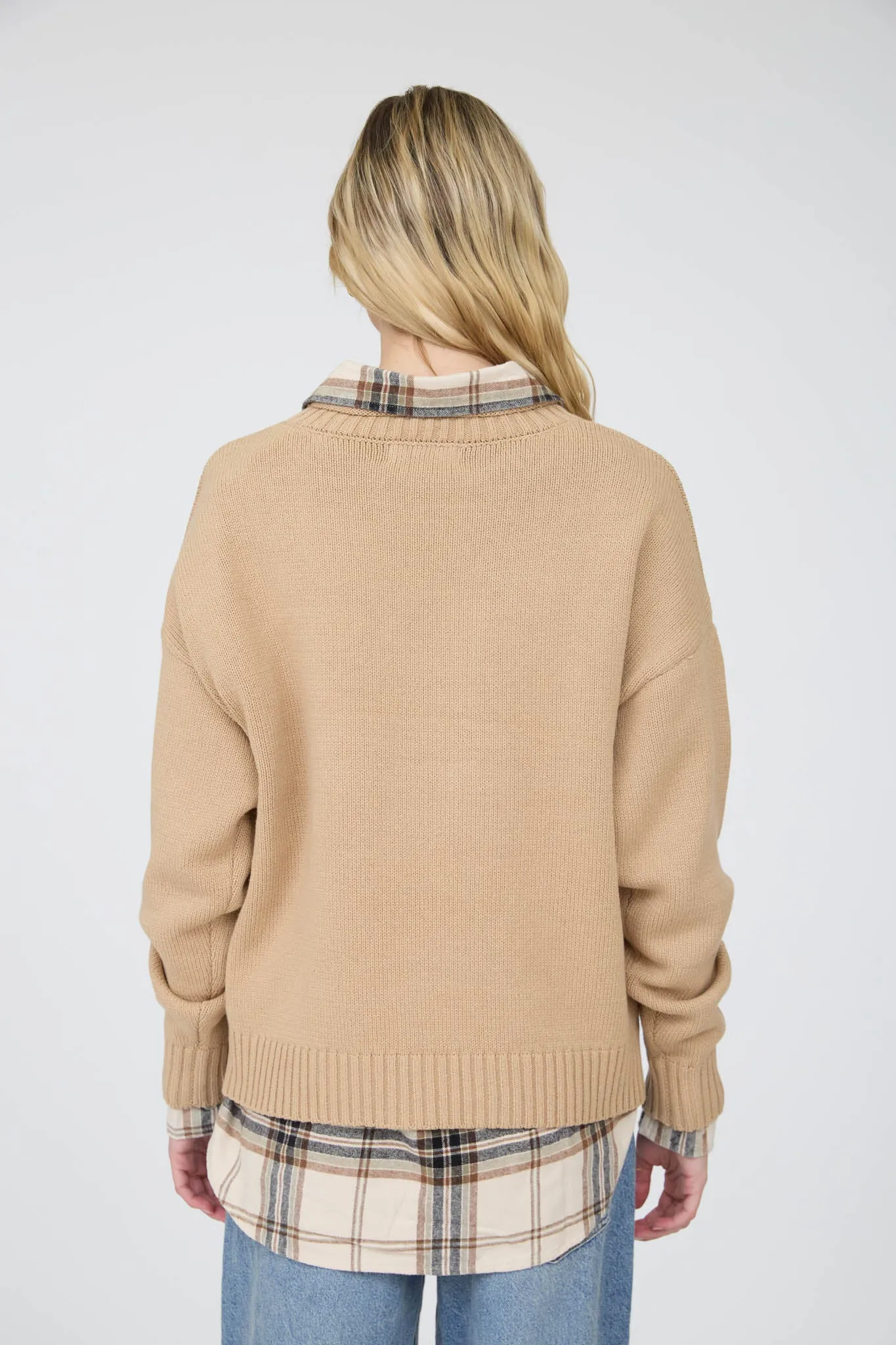 TEDDY BEAR CREW NECK INTARSIA KNIT SWEATER sold by Blu Pepper product image thumbnail 3