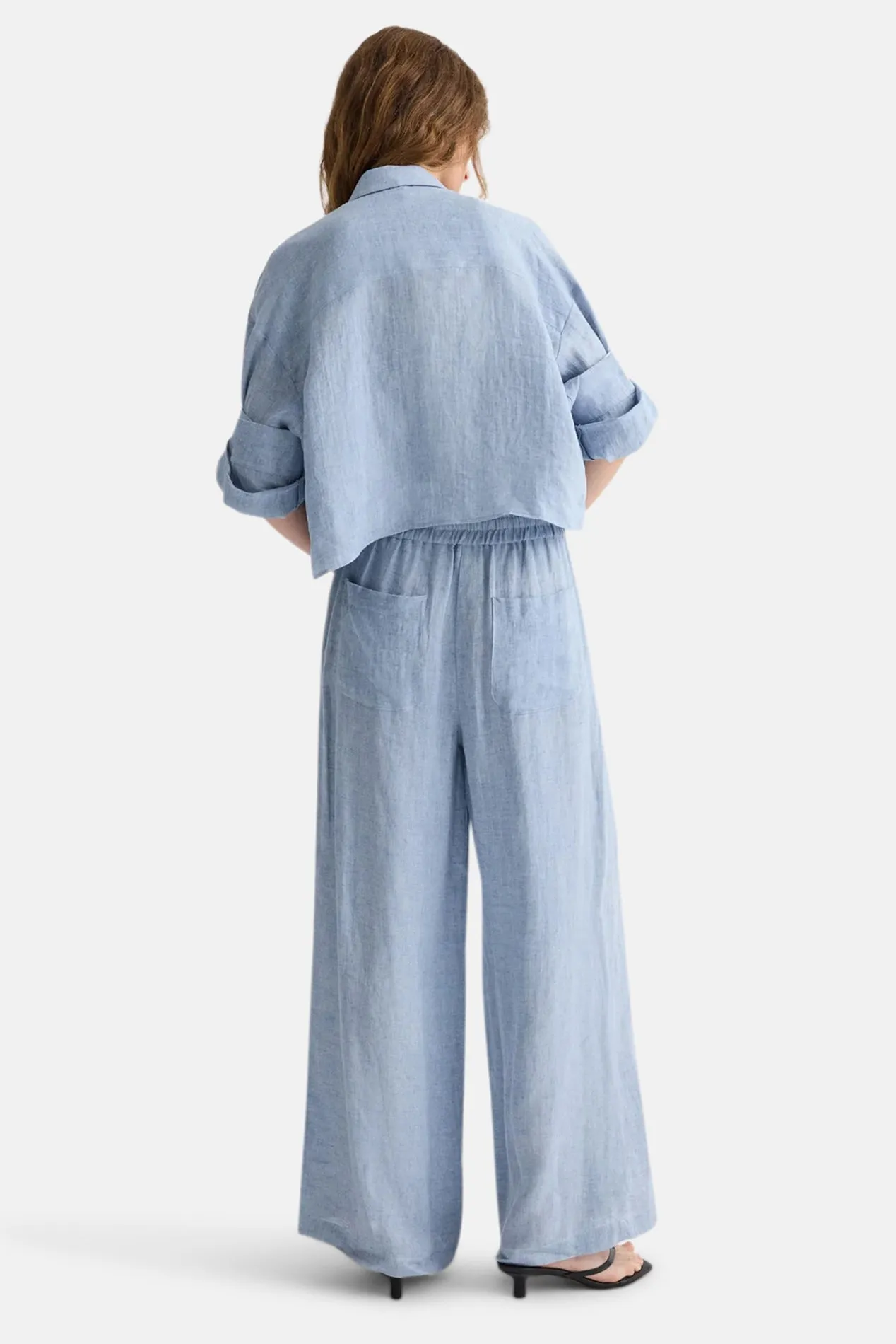 Main St. Pant in Washed Hemp Denim Light Indigo sold by Blue & Cream product image thumbnail 2