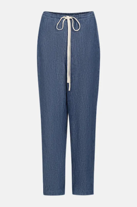 JJ Pant in Hemp Denim Medium Indigo sold by Blue & Cream