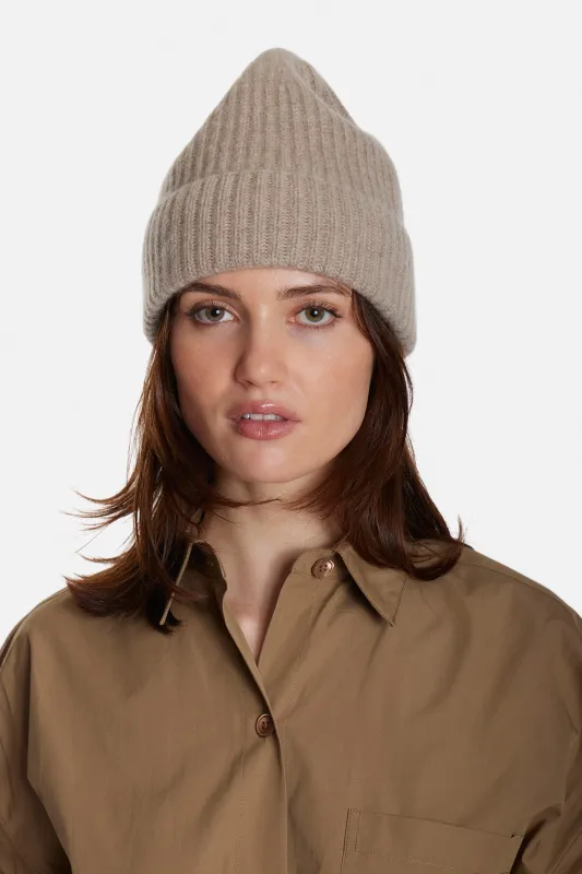 Cashmere Cuff Beanie Sand sold by Blue & Cream