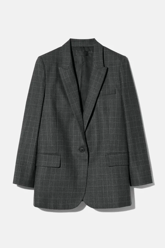 Diane Blazer Espresso Check sold by Blue & Cream