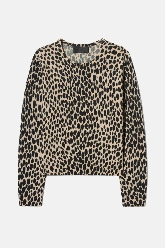 Laevin Printed Sweater Cheetah Print sold by Blue & Cream