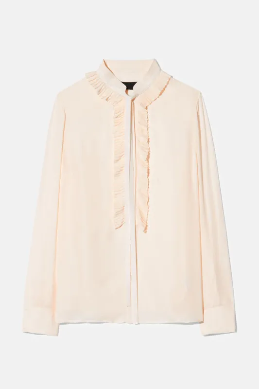 Bertille Ruffle Shirt Ivory sold by Blue & Cream