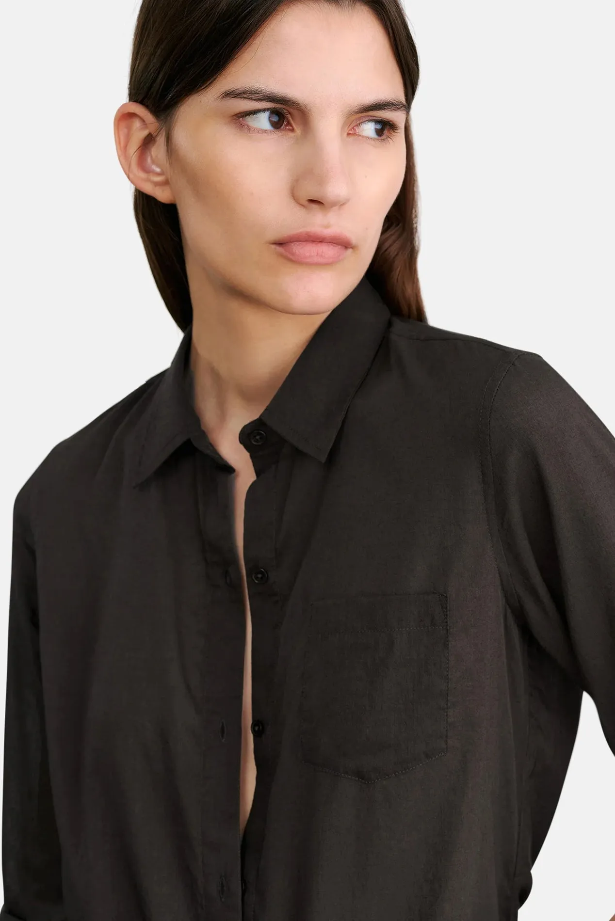 Cotton Voile NL Shirt Chocolate Brown sold by Blue & Cream product image thumbnail 3