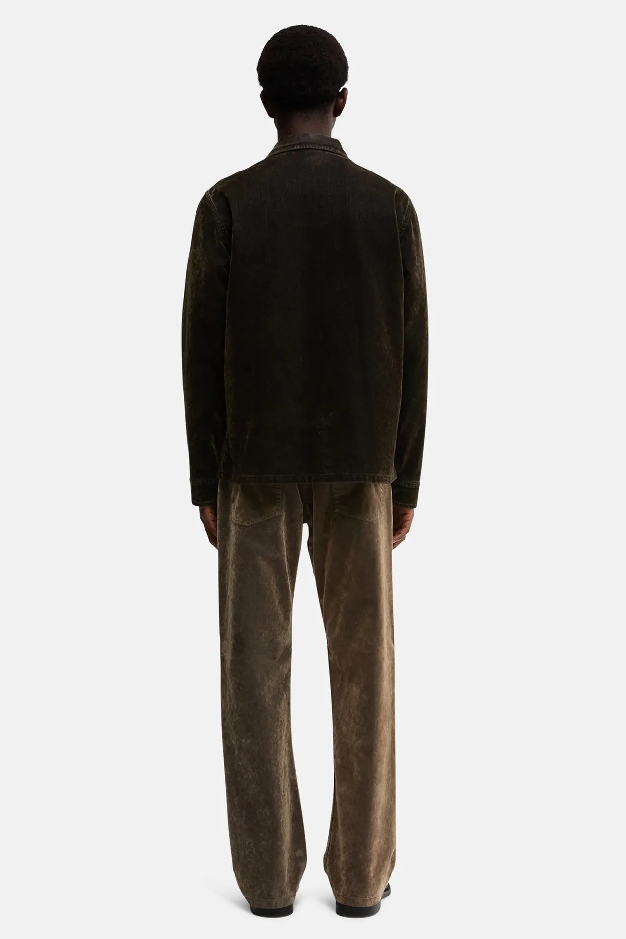 Soft Velvet Overshirt Military sold by Blue & Cream product image thumbnail 3