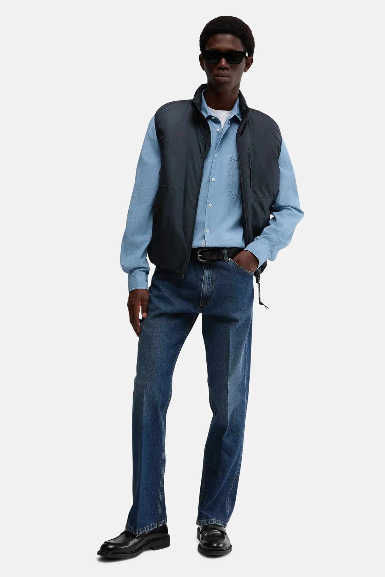 Jil Gilet Nylon Vest Navy sold by Blue & Cream product image thumbnail 2